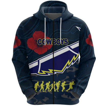 Cowboys Zip Hoodie Anzac Country Style