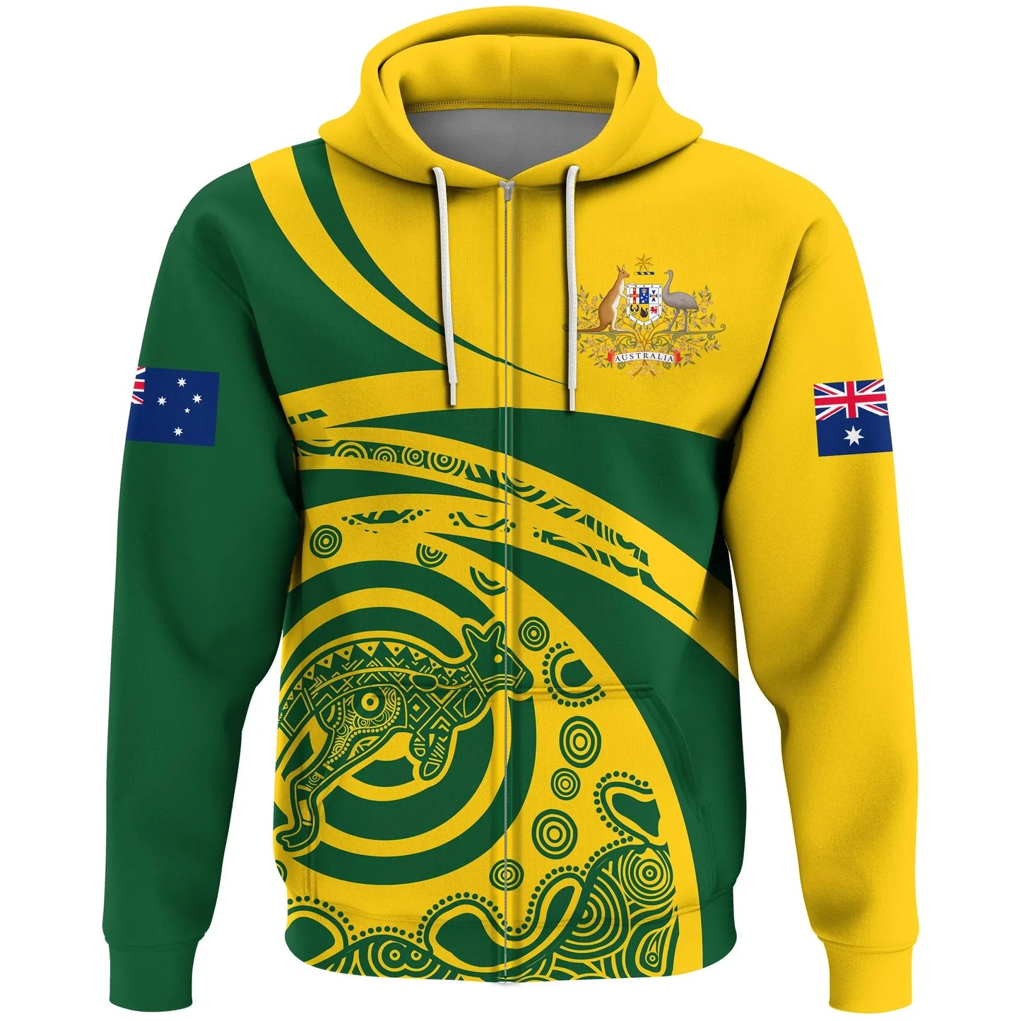 Australia Zip Hoodie N Kangaroo