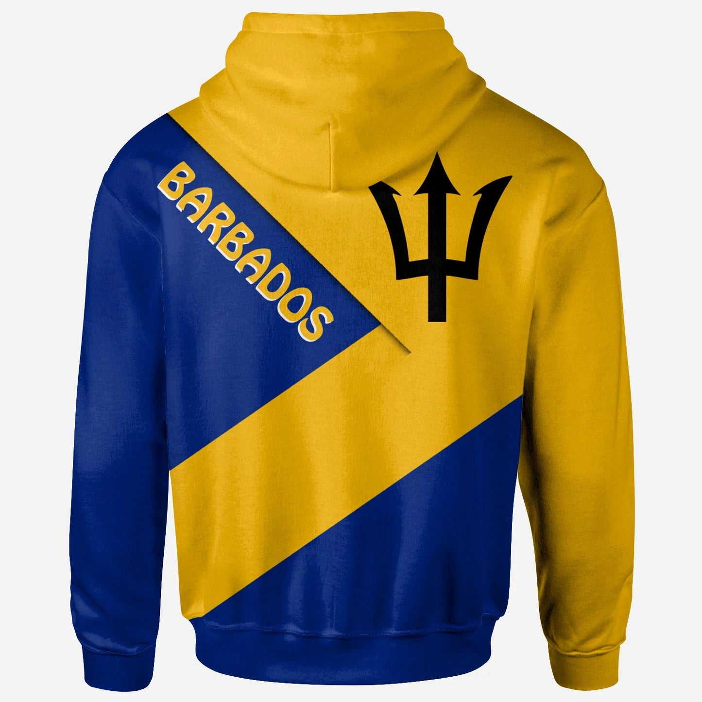 Barbados Zip Up Hoodie Barbados Flag Style