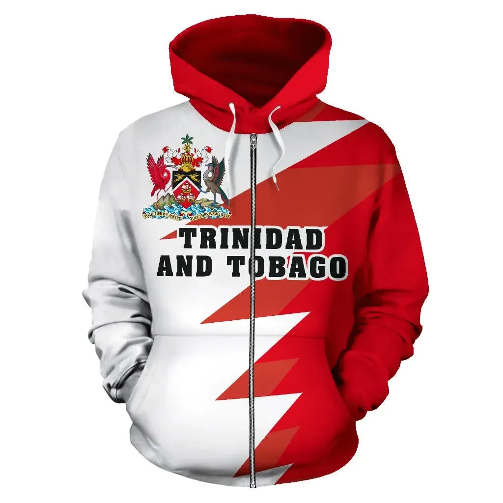 Trinidad and Tobago Zip Up Hoodie Tooth Style