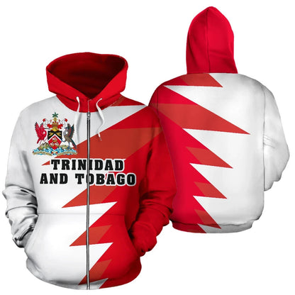 Trinidad and Tobago Zip Up Hoodie Tooth Style