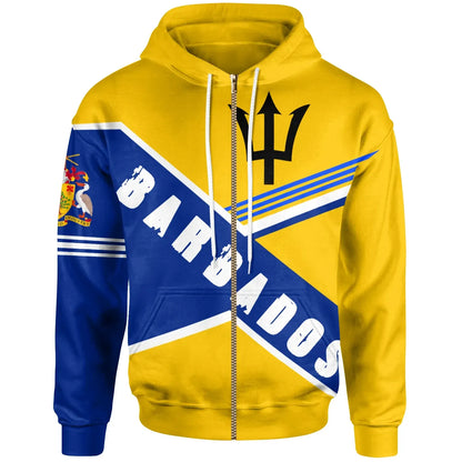 Barbados Zip Up Hoodie Youthful Style