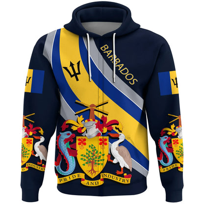 Barbados Zip Hoodie Special Flag