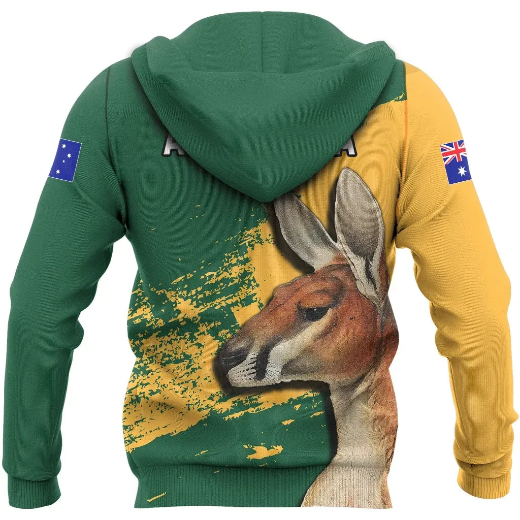 Australia Kangaroo 2Nd Zip Hoodie