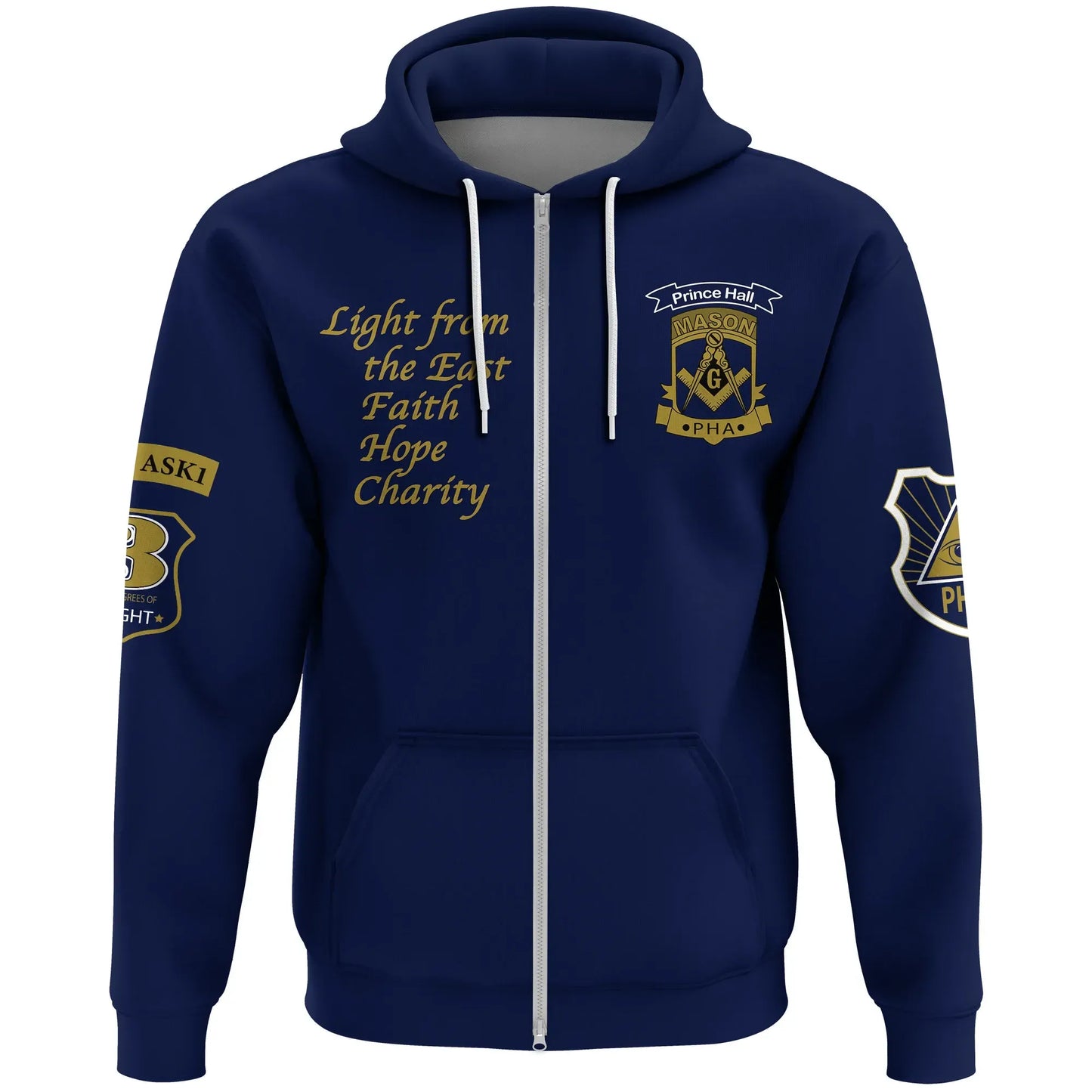 Freemasonry Zip Hoodie Unisex Printed Zip Hoodie