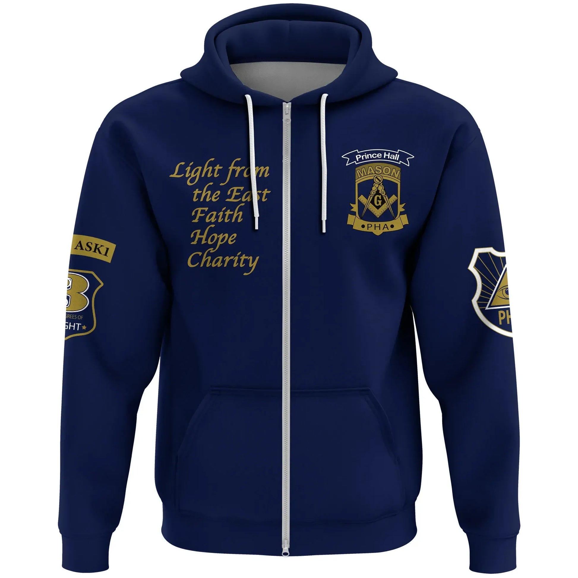 Freemasonry Zip Hoodie Unisex Printed Zip Hoodie