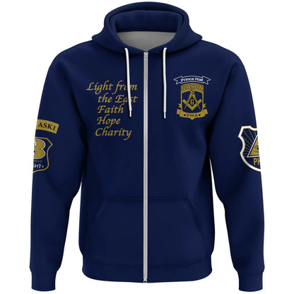 Freemasonry Zip Hoodie Unisex Printed Zip Hoodie