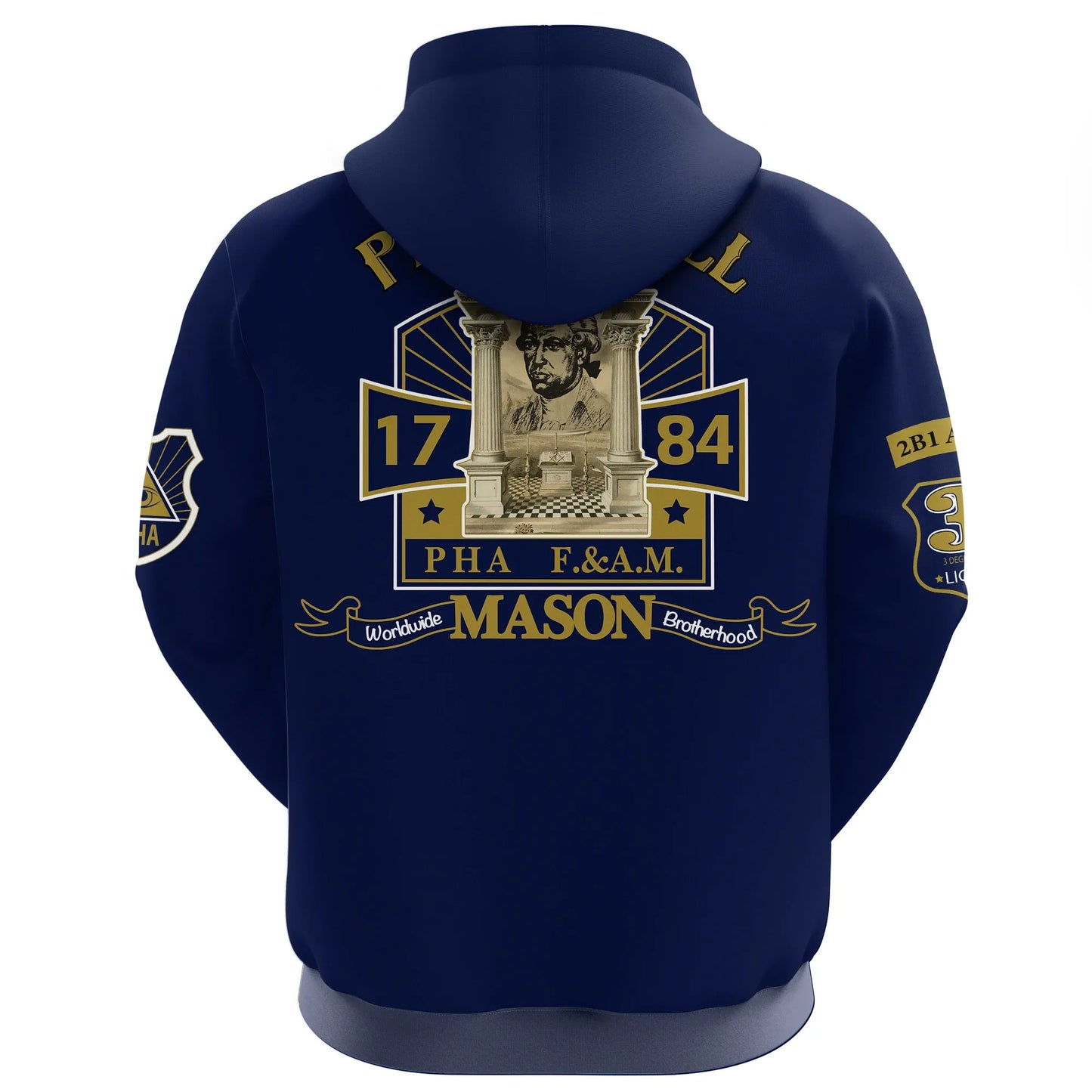 Freemasonry Zip Hoodie Unisex Printed Zip Hoodie
