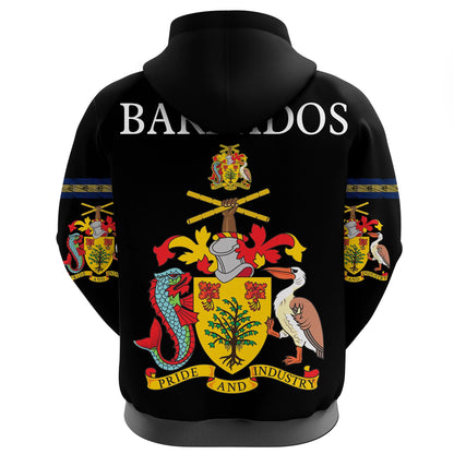 Barbados United Zip Hoodie Unisex Printed Zip Hoodie
