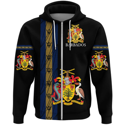 Barbados United Zip Hoodie Unisex Printed Zip Hoodie