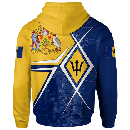 Barbados Zip Up Hoodie Barbados Legend