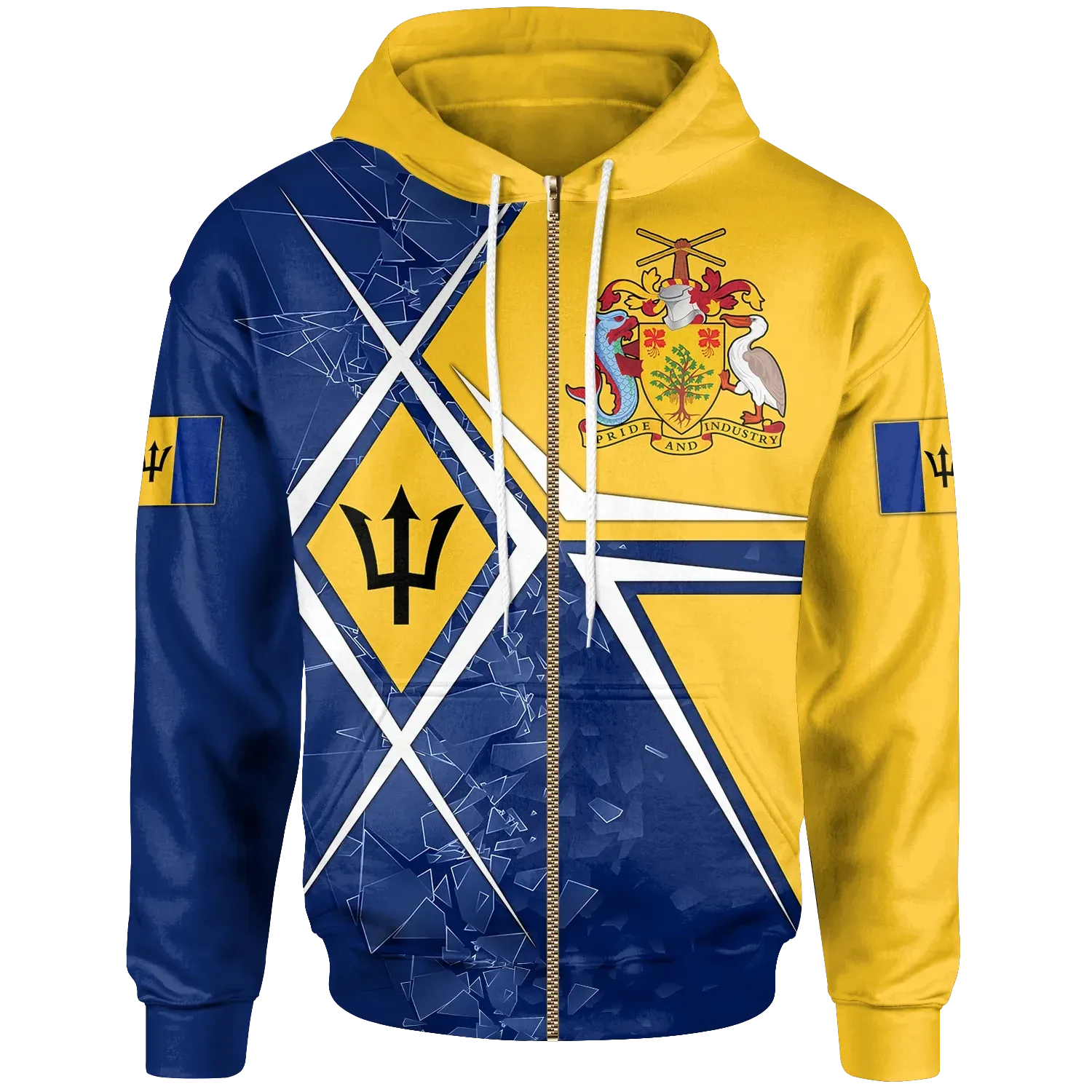 Barbados Zip Up Hoodie Barbados Legend