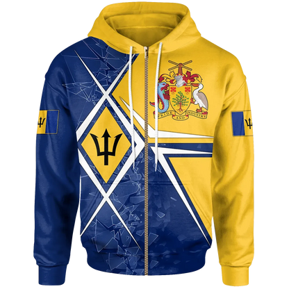 Barbados Zip Up Hoodie Barbados Legend
