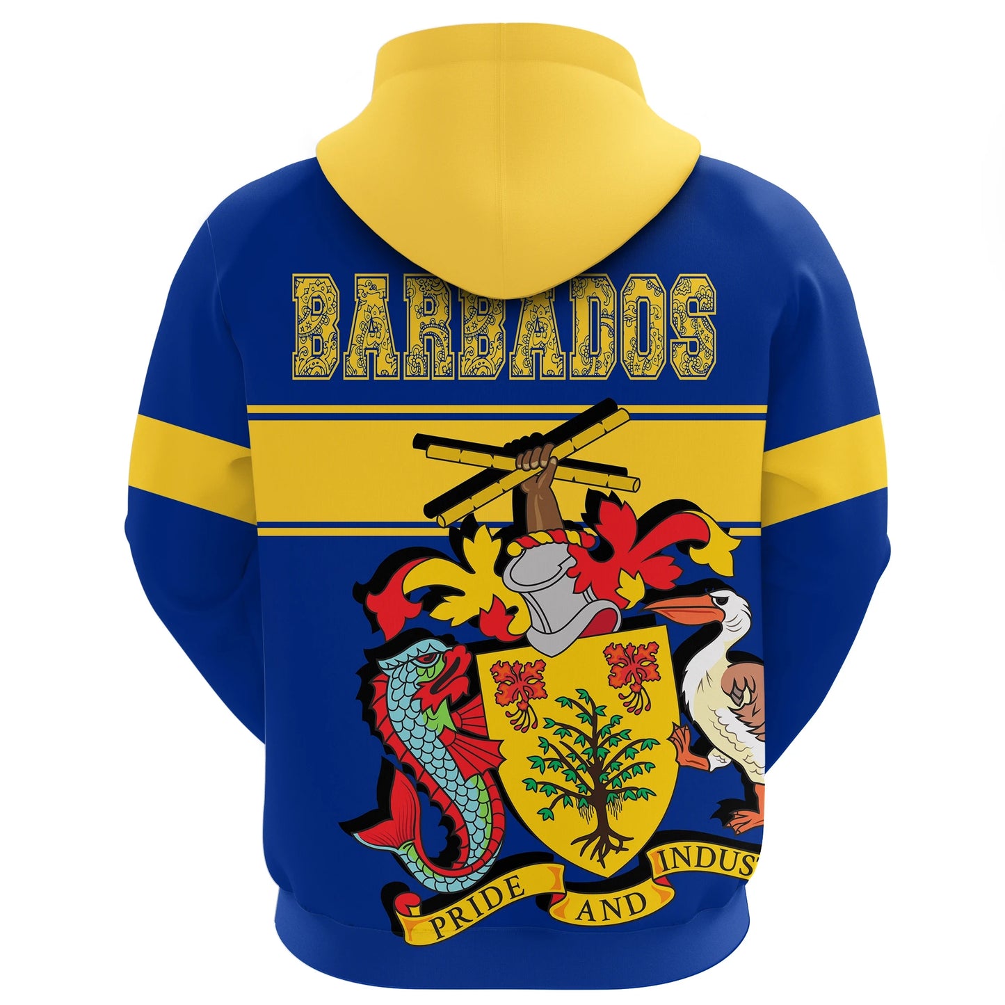 Barbados Version Coat Of Arms Zip Hoodie