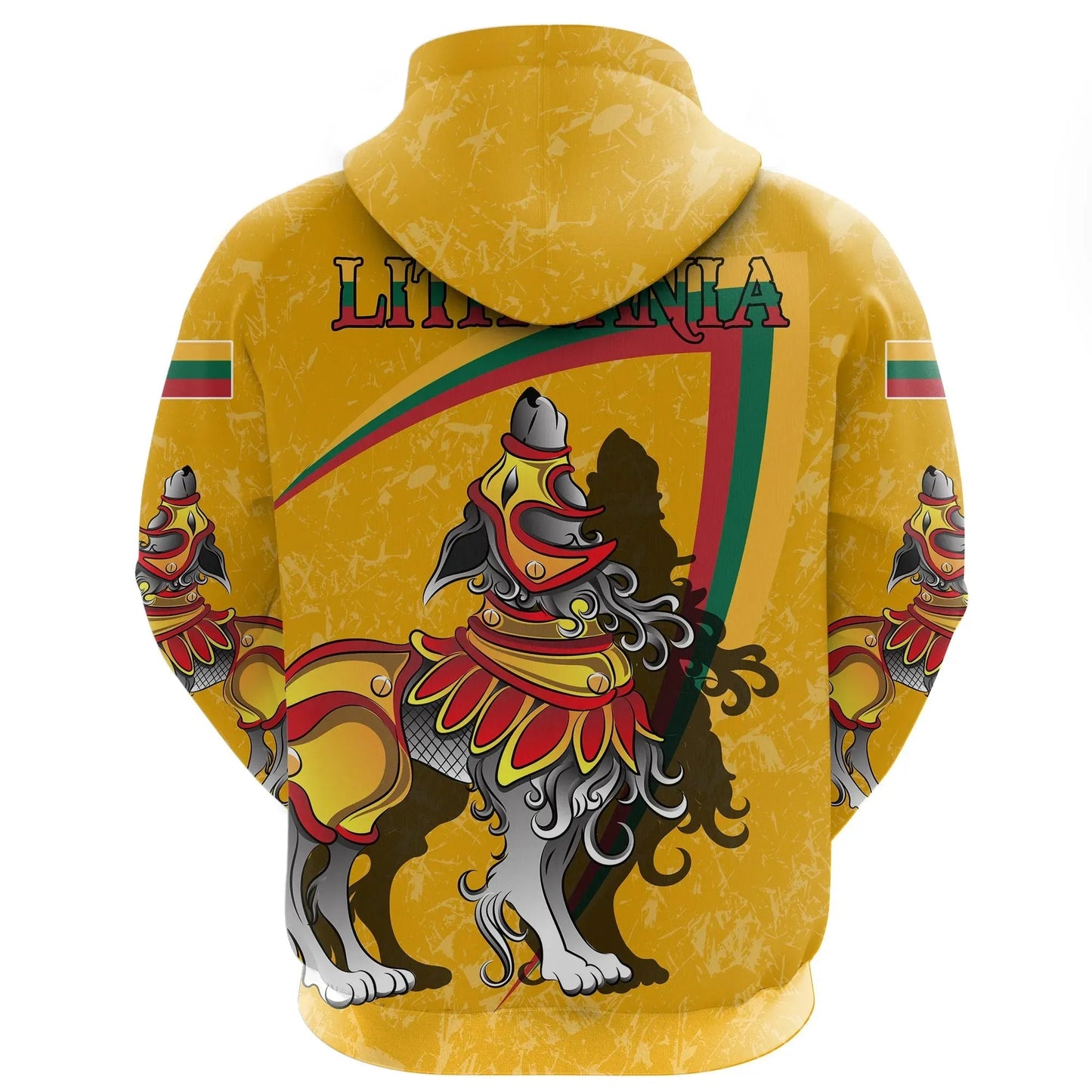 (Lietuva) Lithuania Zipper Hoodie Lithuanian Iron Wolf