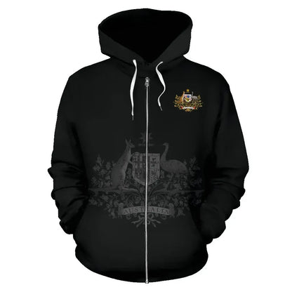 Australia Zipper Hoodie Unisex Printed Zip Hoodie