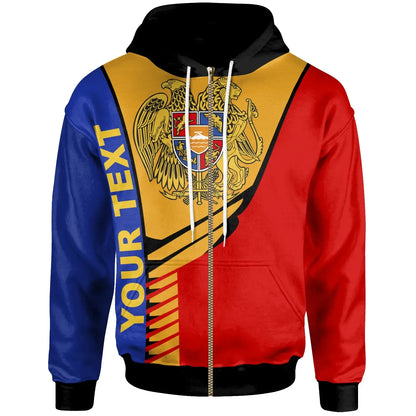 Armenia Custom Personalised Zip Up Hoodie Modern Style