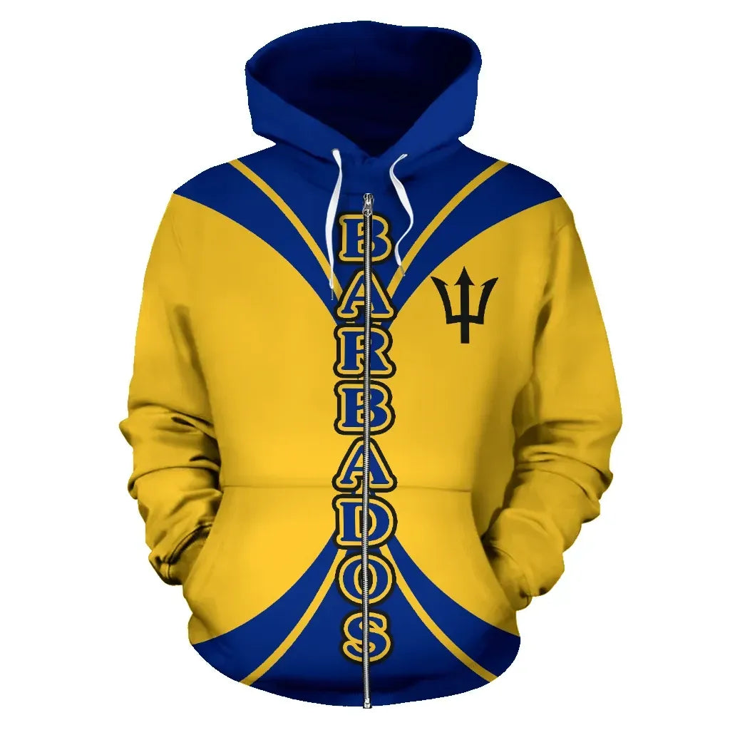 Barbados All Over Zip Up Hoodie Impact Version