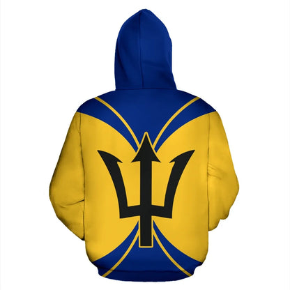 Barbados All Over Zip Up Hoodie Impact Version