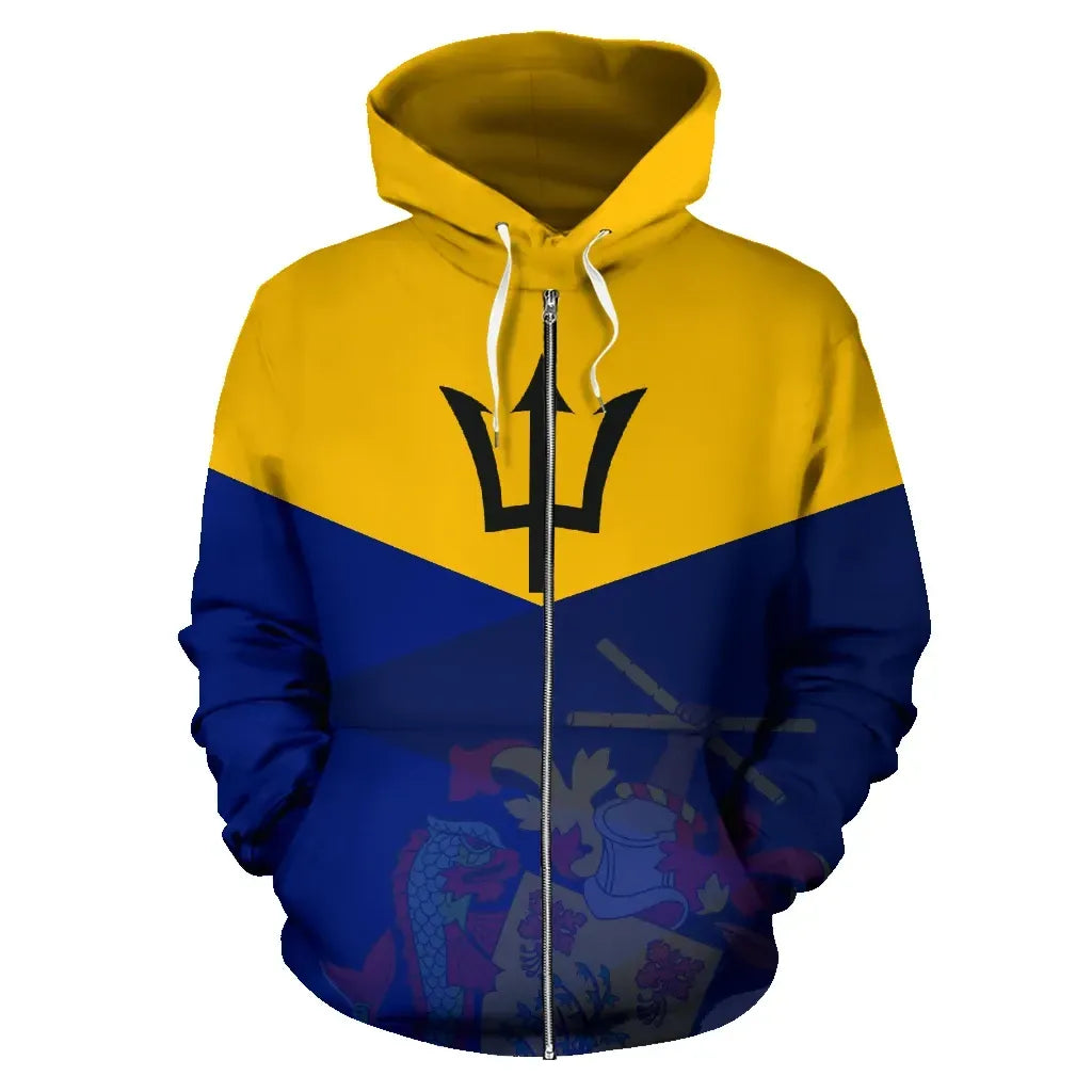Barbados Zip Up Hoodie Dentil Style