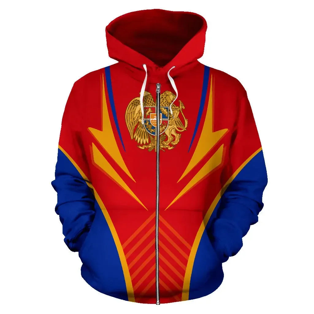 Armenia Hoodie Zip Coat Of Arms