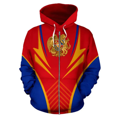 Armenia Hoodie Zip Coat Of Arms