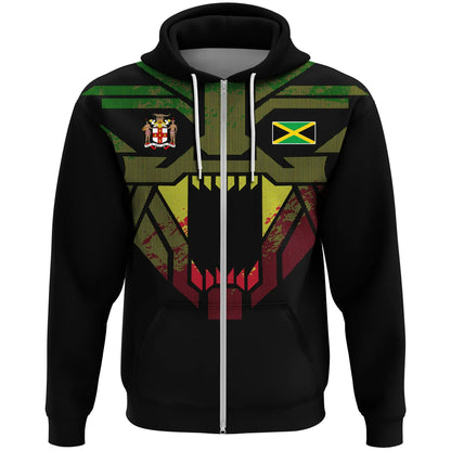 Jamaica Zip Hoodie Strong Lion