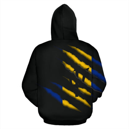 Barbados Inside Me All Over Zip Up Hoodie