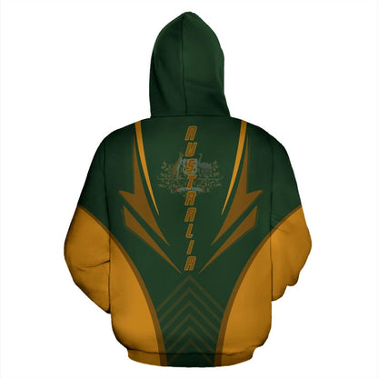 Australia Hoodie Zip Coat Of Arms