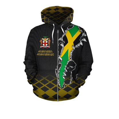 Jamaica In Me Zip Hoodie Black