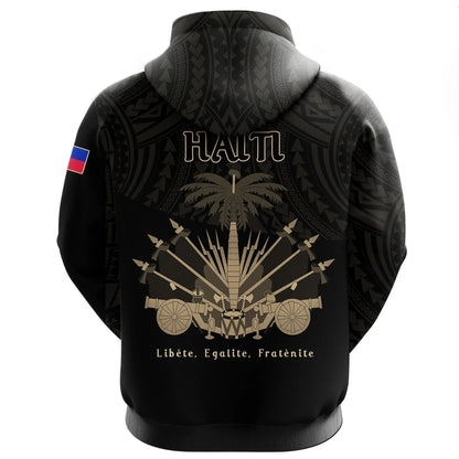 Haiti Hoodie Zipper Polynesian Neg Maron 8