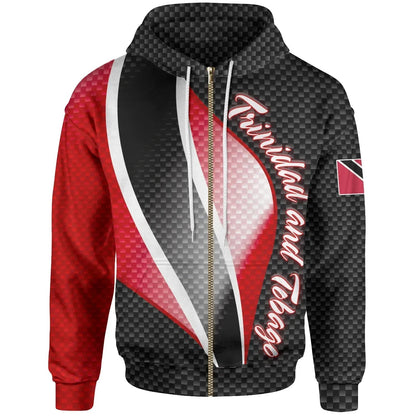 Trinidad and Tobago Zip Up Hoodie Trinidad and Tobago Flag