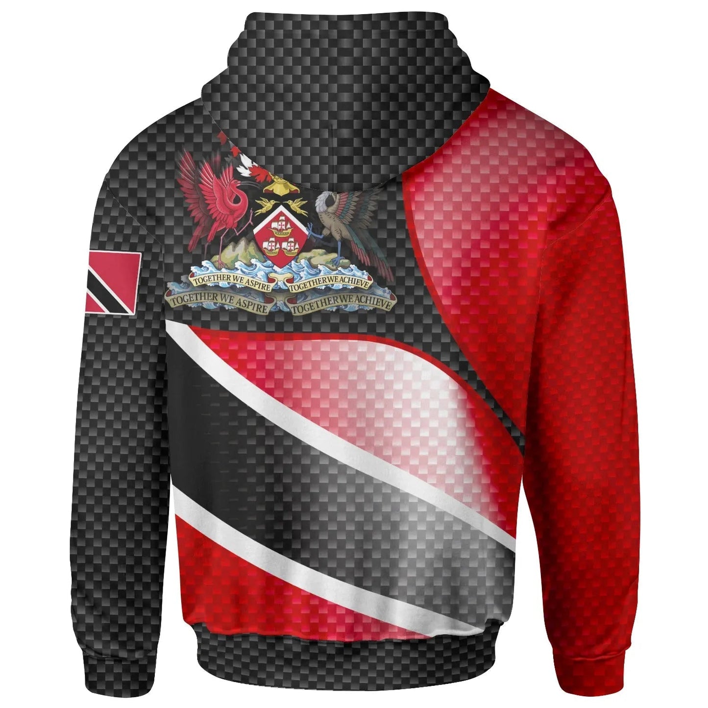 Trinidad and Tobago Zip Up Hoodie Trinidad and Tobago Flag