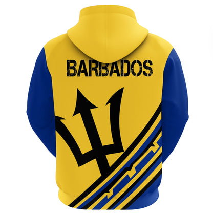 Bardados Vintage Coat Of Arms Zip Hoodie