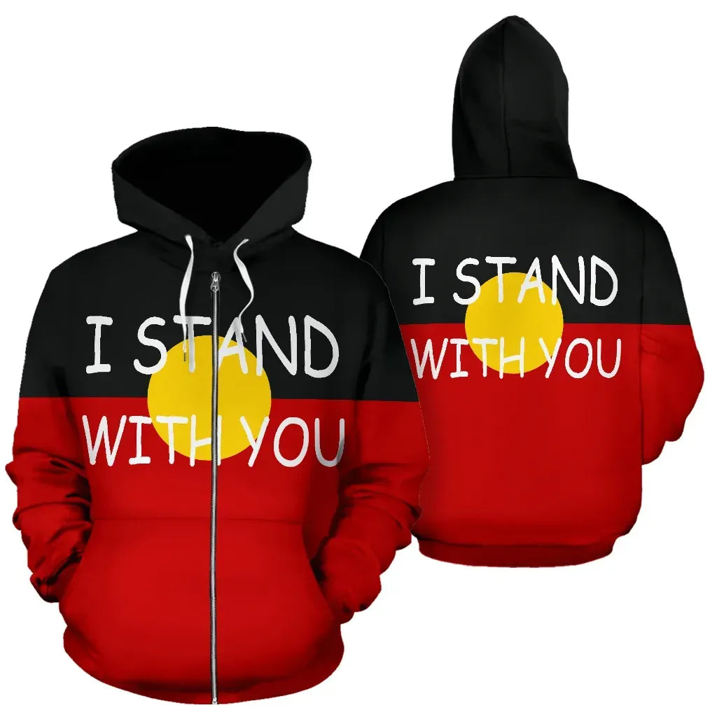 Australia: We Stand With You! Hoodie Zip