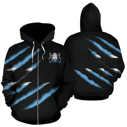 Botswana Inside Me All Over Zip Up Hoodie
