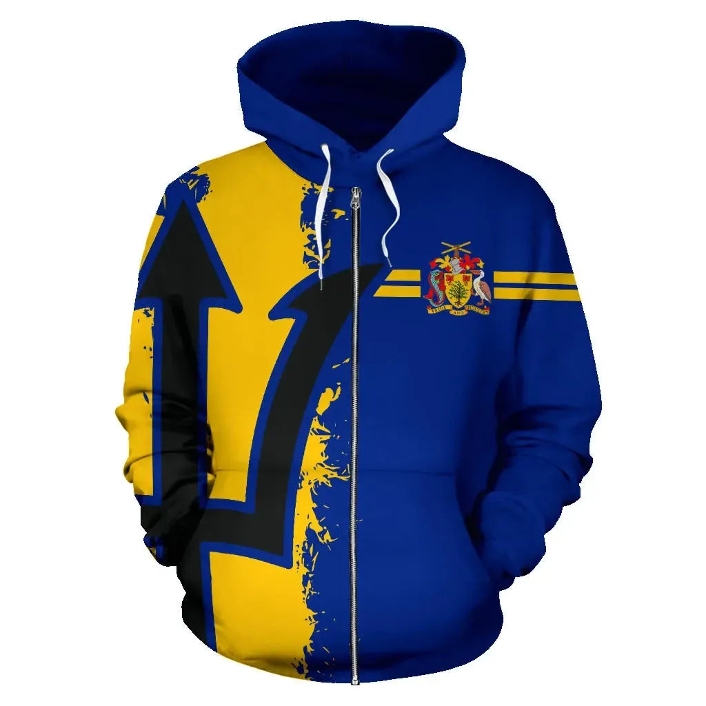 Barbados Sport Zip Up Hoodie Mystic Style