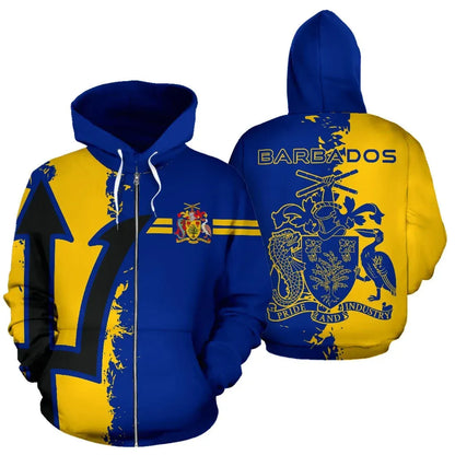 Barbados Sport Zip Up Hoodie Mystic Style