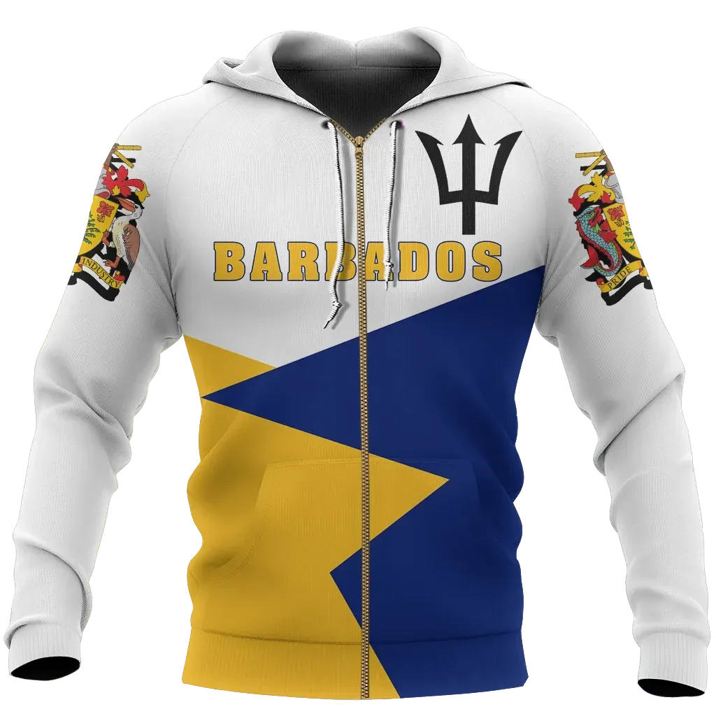 Barbados Zipper Hoodie Dentil Style