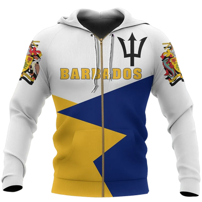 Barbados Zipper Hoodie Dentil Style