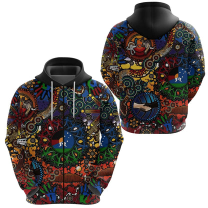 Australia Naidoc Week 2021 Zip Hoodie Indigenous Be Proud