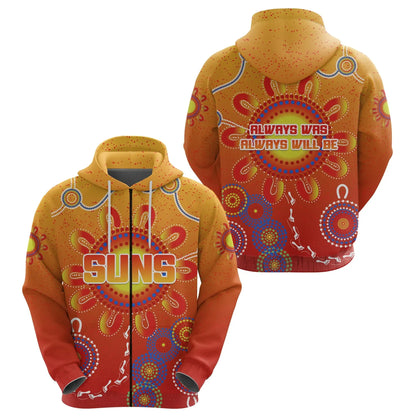 Naidoc Suns Zip Hoodie Gold Coast Indigenous Style