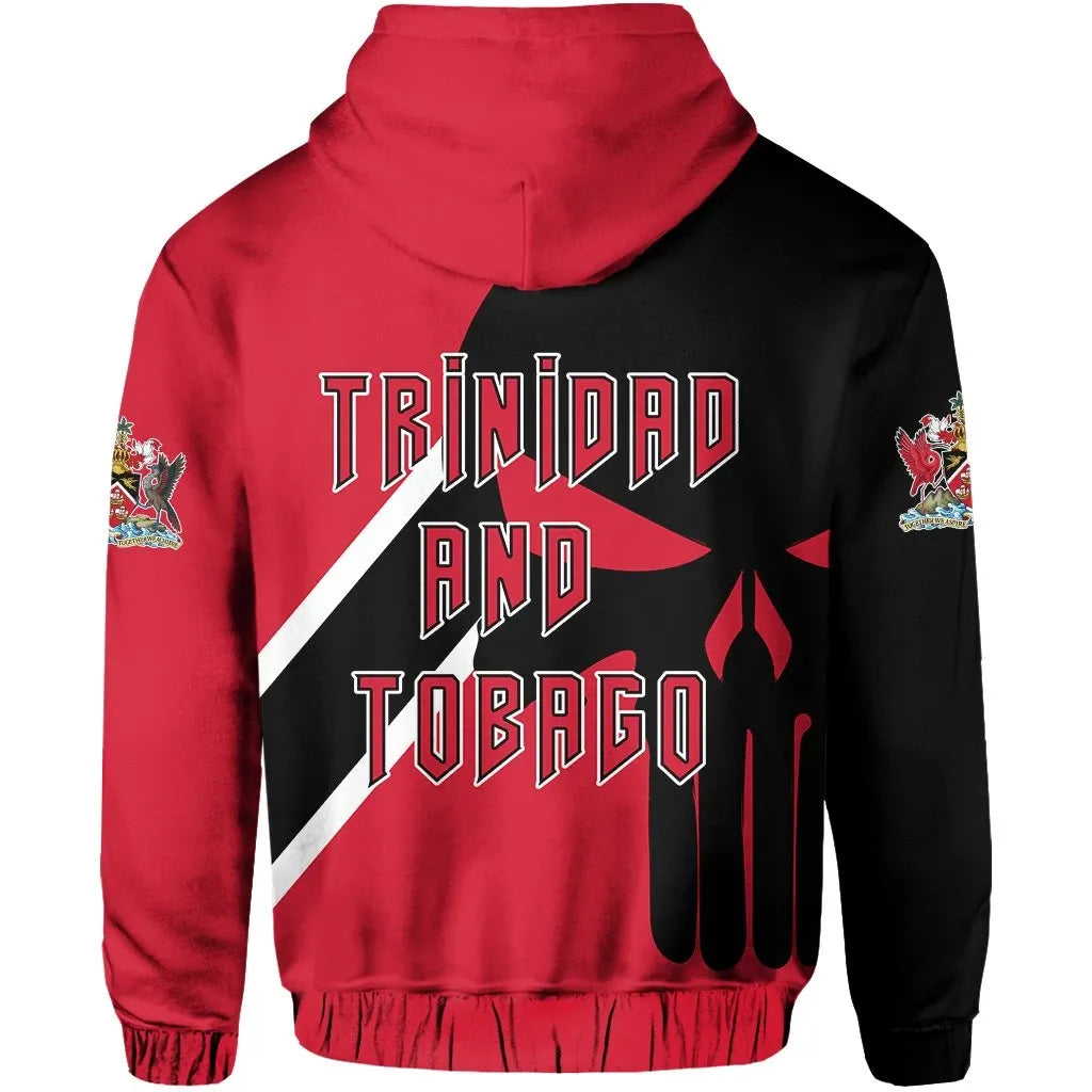 Trinidad and Tobago Zipper Hoodie Skullcap Style