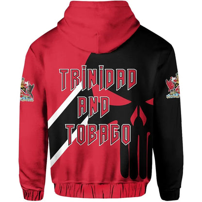 Trinidad and Tobago Zipper Hoodie Skullcap Style