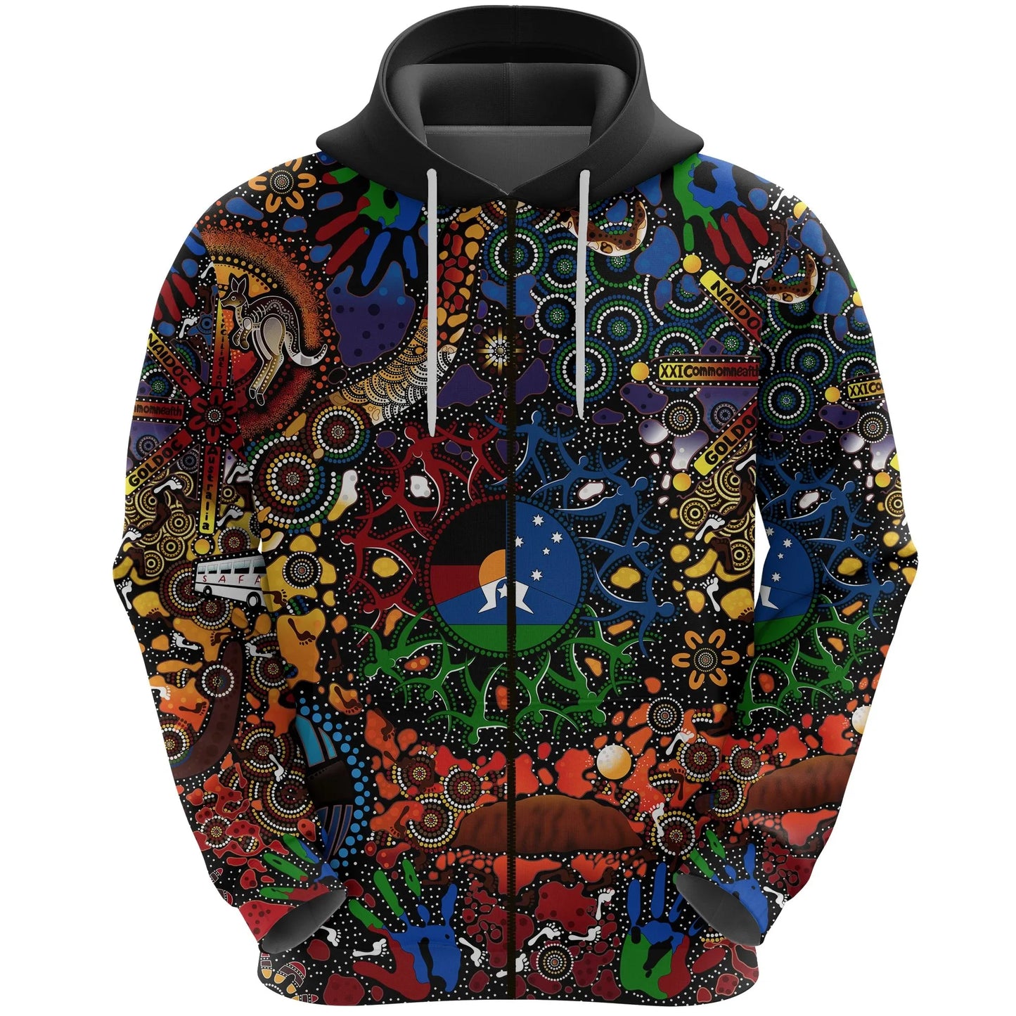 Custom Personalised Australia Naidoc Week 2021 Zip Hoodie Indigenous Be Proud, Custom Text And Number