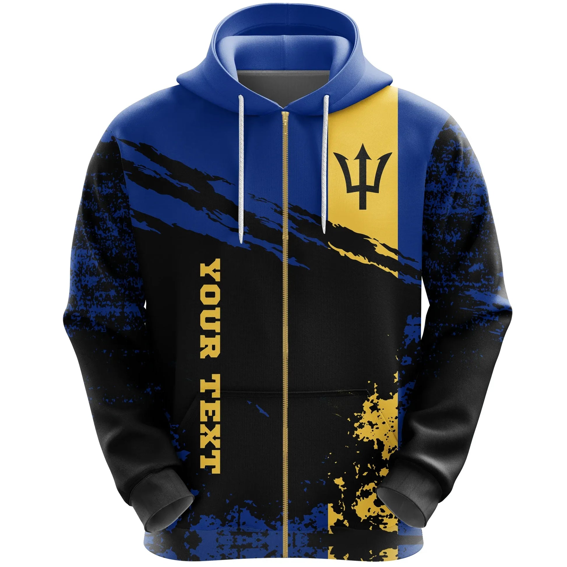 Barbados Customized Zip Hoodie