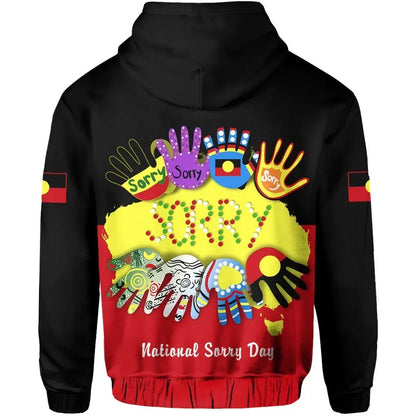 National Sorry Day Zip Hoodie Version 01 Australian Aboriginal
