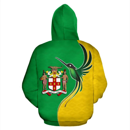 Jamaica Doctor Bird Zip Up Hoodie