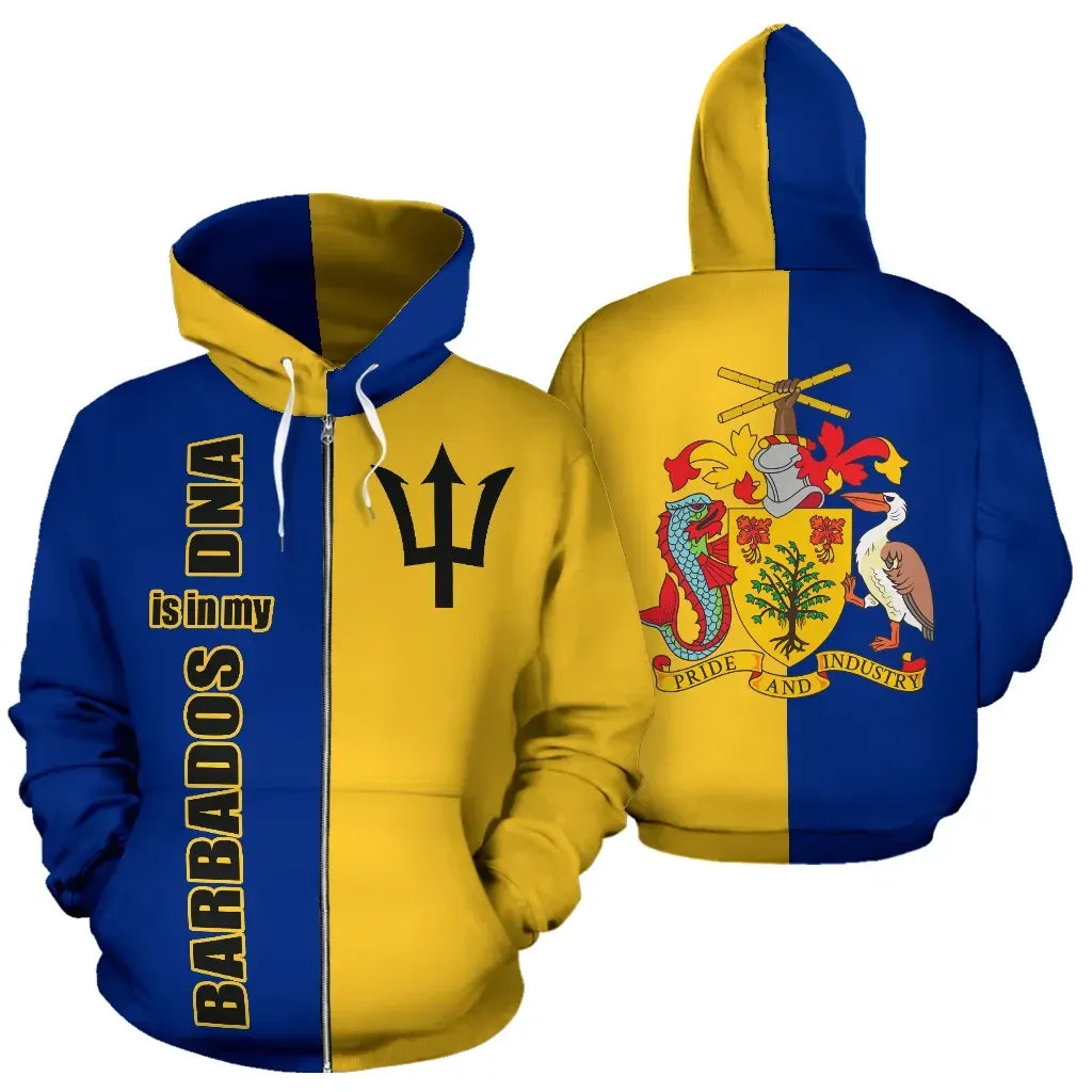 Barbados Is In My Dna Zip Up Hoodie 02