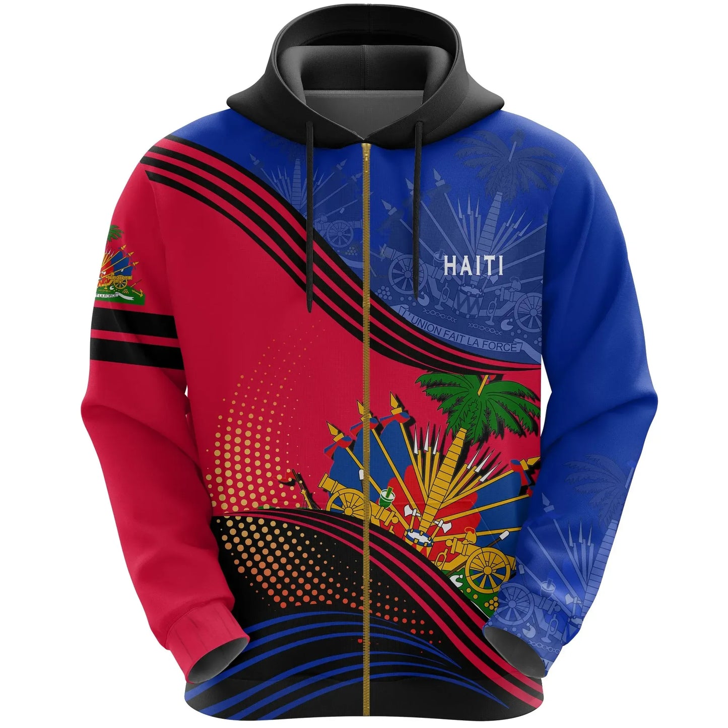 Haiti Zip Hoodie Fall In The Wave